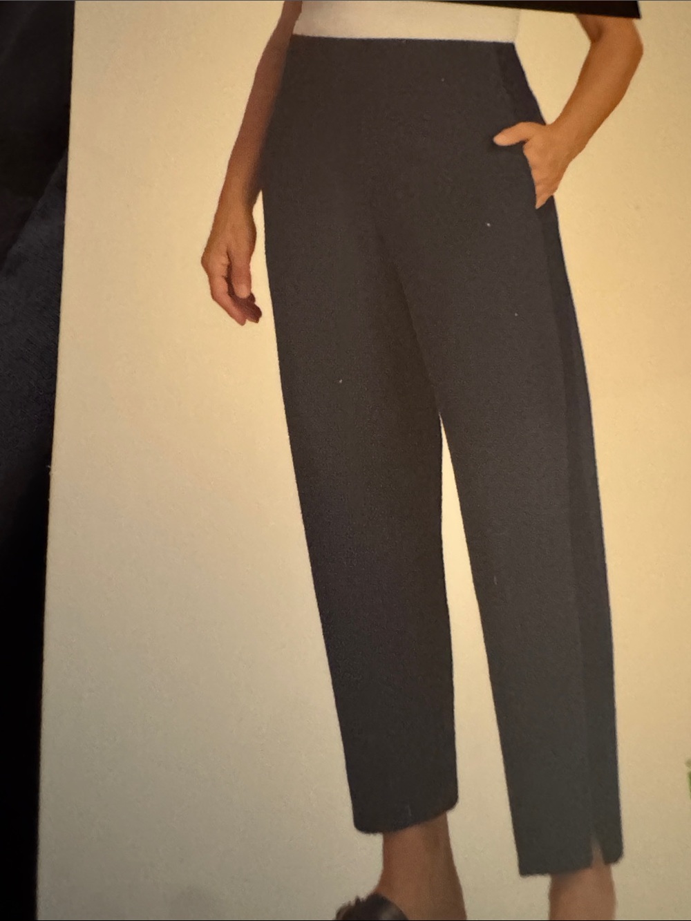 Kirkland Signature Black Cropped Pull-On Pants